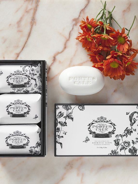 Portus Cale Floral Toile Soap Set 3 x 150g